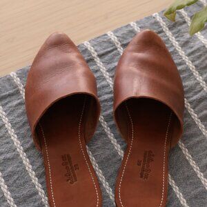 'Providence' Handmade Leather Mules in Deep Brown